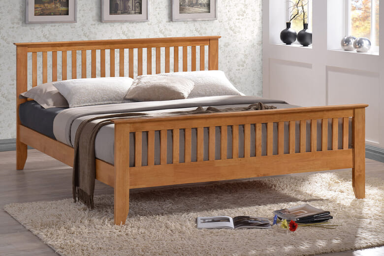 Time Living Turin Honey Oak Bed Frame, Single Online in UK Buy Now