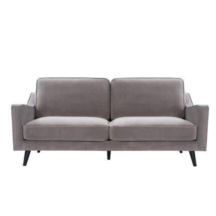 Twenty10 Designs Daffy Stone Grey Velvet 2.5 Seat Sofa