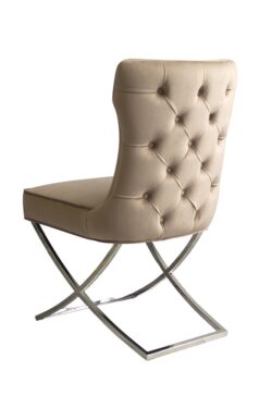 Wexler Dining Chair Taupe -Silver Base