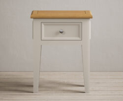 Weymouth Oak and Soft White Painted Bedside Table