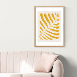 Yellow Plant by Alisa Galitsina - A2 Oak Framed Art Print