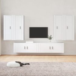 Aria Wooden Entertainment Unit Wall Hung In White