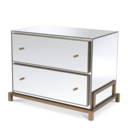 Eichholtz Clarington Bedside Table in Brushed Brass Finish