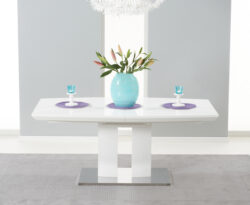 Richmond 180cm White High Gloss Extending Dining Table