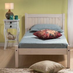 Rio - Single - White Washed Solid Pine Bed Frame - 3ft