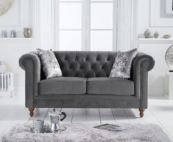 Westminster Chesterfield Dark Grey Velvet 2 Seater Sofa