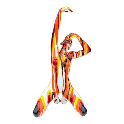 Altea Large Yoga Lady Sculpture In Red