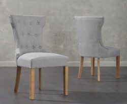 Clara Grey Fabric Dining Chairs