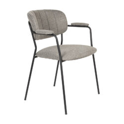 Olivia's Nordic Living Collection Set of 2 Holen Armchair in Black & Grey