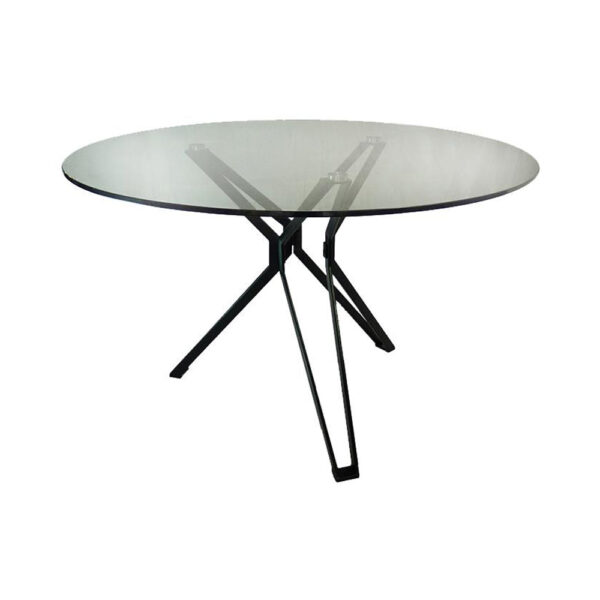 Olivia's Ollie 2 Seater Metal & Glass Dining Table