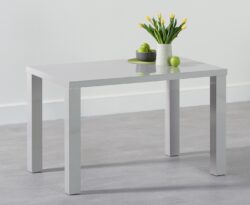 Atlanta 120cm Light Grey High Gloss Dining Table