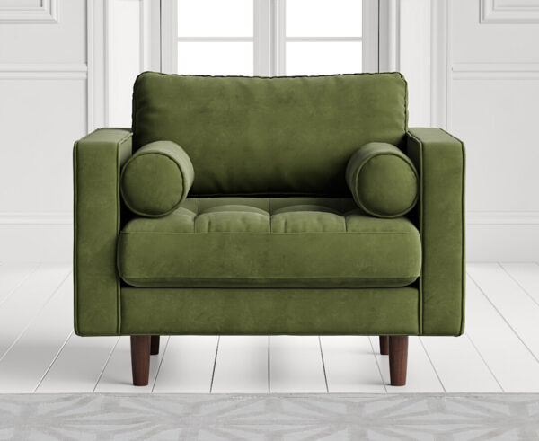 Elliott Green Velvet Armchair