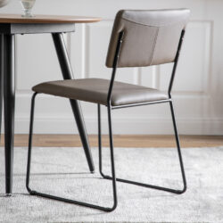 Gallery Interiors Set of 2 Turchi Dining Chairs Silver Grey