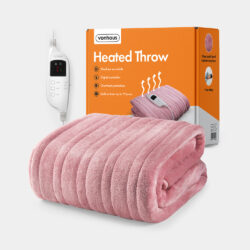 Pink Heated Throw Blanket