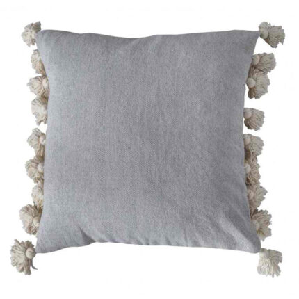 Gallery Interiors Cotton Tassel Cushion in Natural | Outlet