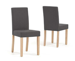 Lila Charcoal Fabric Dining Chairs