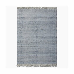 Libra Urban Botanic Collection - Ernad Hand Woven Denim & Wool Rug in Grey & Cream 160x230cm