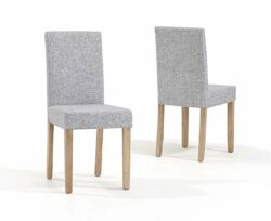 Lila Charcoal Black Fabric Dining Chairs