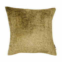 Malini Cut Velvet Dot Cushion in Olive - 43 x 43cm