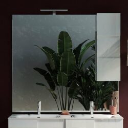 Aleta 120cm Bathroom Mirror And White Unit And LED Lights