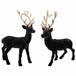 Amarillo Sinthetical Deer Harry Sculpture In Black