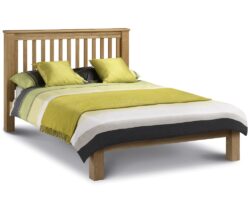 Amsterdam - Double Low Foot End Solid Oak Wooden Bed Frame - 4ft6 - - Happy Beds