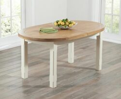 Chelsea Oak and Cream Extending Dining Table