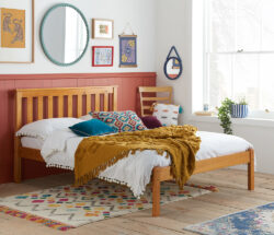Denver - Single - Antique Solid Pine Wooden Bed Frame - 3ft - Happy Beds