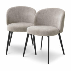 Eichholtz Set of 2 Lloyd Dining Chairs in Sisley Grey