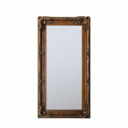 Gallery Interiors Carved Louis Leaner Mirror Gold