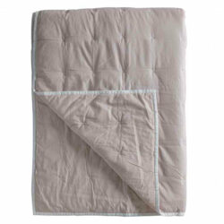 Gallery Interiors Cotton Stitch Blanket Bedspread White Blush