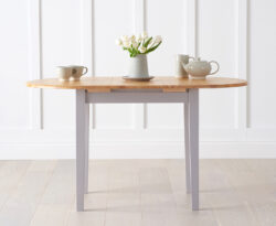 Amalfi Oak and Grey Painted Extending Dining Table