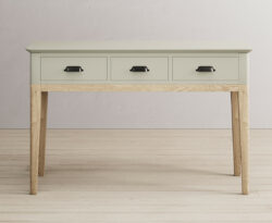 Ancona Oak and Soft Green Painted Dressing Table / Computer Desk