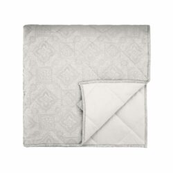 Bedeck 1951 Alima Quilted Kingsize Throw, Silver