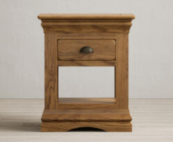 Burford Rustic Solid Oak 1 Drawer Bedside Table