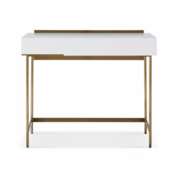 Gillmore Alberto White With Brass Accent Dressing Table