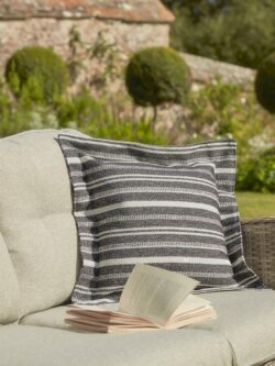 Indoor Outdoor Pillow Edged Cushion - Charcoal