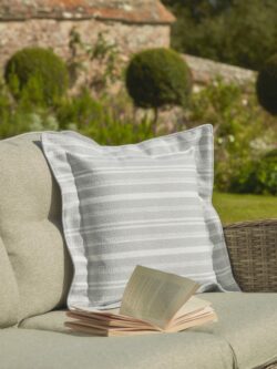 Indoor Outdoor Pillow Edged Cushion - Soft Grey