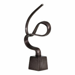 Libra Calm Neutral Collection - Metallic Bronze Aluminium Wellness Sculpture On Base
