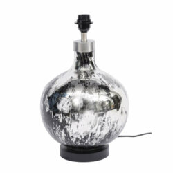 Libra Silver And Black Antique Table Lamp (Base Only) - E27 60W 16" Shade | Outlet