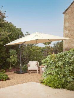 The Ultimate Light Up Cantilever Parasol Set - Square