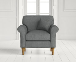 Darwin Charcoal Grey Fabric Armchair