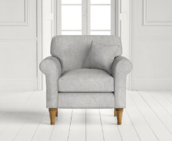 Darwin Light Grey Fabric Armchair