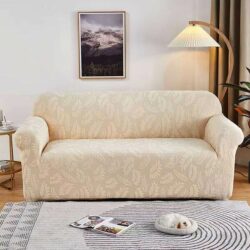 Easylife Jacquard Sofa Covers Beige-2 Seater