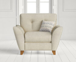 Florin Cream Fabric Armchair