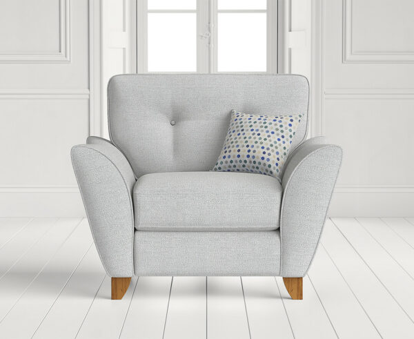 Florin Light Grey Fabric Armchair
