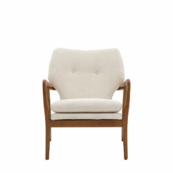 Gallery Interiors Kensal Armchair in Cream | Outlet