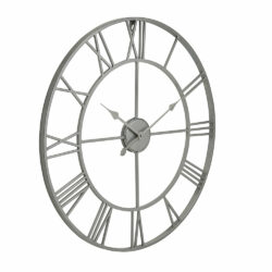 Hill Interiors Skeleton Wall Clock in Silver