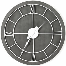 Hill Interiors Williston Wall Clock in Grey | Outlet
