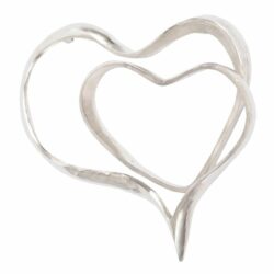 Libra Interiors Abstract Heart Wall Sculpture in Silver | Outlet